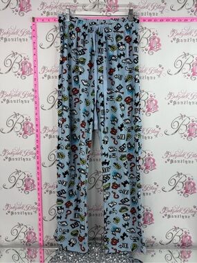 Monopoly fleece pants 2021 Blue Patterned Pajama Pants - Soft Cozy Sleepwear